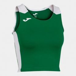 Tank top do biegania damski Joma Record II Crop top. Białe koszulki sportowe damskie Joma, s, bez wzorów, bez kołnierzyka, bez ramiączek, do biegania. Za 132.00 zł.