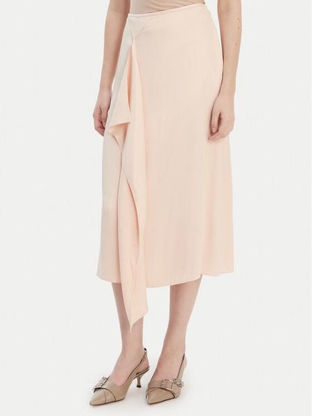 BOSS Spódnica midi Vemuth 50552076 Różowy Regular Fit. Czerwone spódnice damskie Boss, bez wzorów, z satyny, midi. Za 999.99 zł.