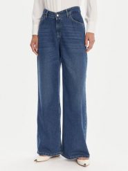 Rinascimento Jeansy CFC0125151003 Niebieski Wide Leg. Niebieskie jeansy damskie Rinascimento. Za 399.99 zł.
