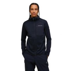 Bluza Peak Performance męska Utility Light Zip Hood czarna - L. Czarne bluzy męskie Peak Performance, l, bez wzorów, bez kaptura. W wyprzedaży za 659.00 zł.