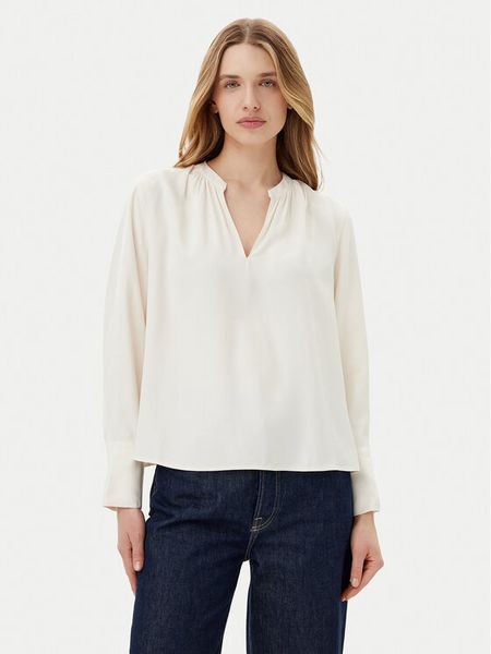 Tommy Hilfiger Bluzka WW0WW44049 Écru Regular Fit. Białe bluzki damskie Tommy Hilfiger, bez wzorów, z wiskozy, bez kołnierzyka, bez ramiączek. Za 235.99 zł.