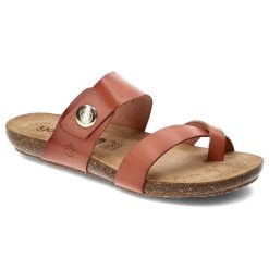 Brązowe Klapki Yokono Wygodne Buty Na Lato. Brązowe klapki damskie Yokono, bez wzorów, ze skóry, bez obcasa, bez zapięcia. Za 155.00 zł.