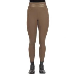 Damskie legginsy jeździeckie z pełną przyczepnością Euro-Star Ares. Brązowe legginsy damskie EURO-STAR, s, z aplikacjami, z materiału. Za 440.50 zł.