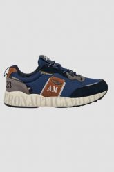 AERONAUTICA MILITARE Granatowe męskie sneakersy AM23, Rozmiar 45. Niebieskie buty sportowe męskie Aeronautica Militare, z tkaniny, bez zapięcia. W wyprzedaży za 391.99 zł.