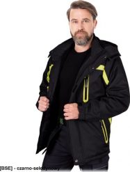 Kurtka męska R.E.I.S. HERMAN - kurtka ocieplana polarem, 100% poliester 150 g/m2, stójka, odpinany kaptur z polarową podszewką, 4 kieszenie, rękawy śc. Kurtki męskie R.E.I.S., m, bez wzorów, z polaru, bez kaptura. Za 172.80 zł.