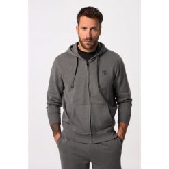 Męska Rozpinana bluza z kapturem fitness dzianina dresowa kaptur nadruki. Szare bluzy męskie JAY-PI, m, bez wzorów, z bawełny, z kapturem. Za 343.99 zł.
