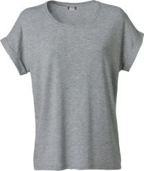 Clique T-shirt damski Katy z wiskozy, luźny krój. Szare t-shirty damskie CLIQUE, s, bez wzorów, z elastanu, bez kołnierzyka. Za 124.66 zł.