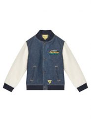 Guess Kurtka bomber N6YL07 D2274 Niebieski Regular Fit. Niebieskie kurtki i płaszcze dla chłopców Guess, z aplikacjami, z syntetyku, bez kaptura. Za 954.99 zł.