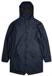 Rains długa kurtka przeciwdeszczowa LONG JACKET W3 12020 47 NAVY S. Niebieskie kurtki sportowe damskie Rains, s, bez wzorów, bez kaptura. Za 399.99 zł.