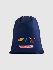 4F Plecak-worek 4F x Stal Ostrów Wielkopolski 2025/26 - granatowy Uniwersalny. Niebieskie plecaki damskie 4f, bez wzorów, z dresówki, sportowe, na ramię, z nadrukiem, bez dodatków. Za 99.99 zł.