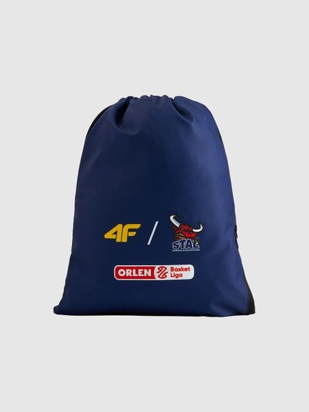 4F Plecak-worek 4F x Stal Ostrów Wielkopolski 2025/26 - granatowy Uniwersalny. Niebieskie plecaki damskie 4f, bez wzorów, z dresówki, sportowe, na ramię, z nadrukiem, bez dodatków. Za 99.99 zł.