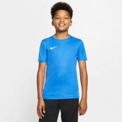 Koszulka piłkarska chłopięca Nike Dry Park Vii Jsy. Białe bluzy dla chłopców Nike, bez wzorów, bez ramiączek, bez kaptura. Za 69.99 zł.