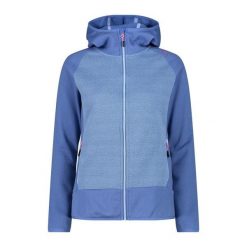 Bluza damska turystyczna CMP 34H6036. Niebieskie bluzy sportowe damskie CMP, l, bez wzorów, bez kaptura, trekkingowe. W wyprzedaży za 230.99 zł.