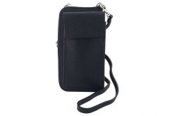 Portfel listonoszka 2w1 BARBERINI'S czarny 908-1. Czarne portfele damskie Barberinis, bez wzorów, ze skóry. Za 159.99 zł.