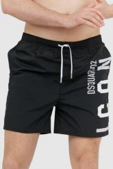DSQUARED2 Beachwear Czarne męskie szorty kąpielowe icon, Rozmiar 46. Czarne kąpielówki męskie Dsquared2, m, bez wzorów. W wyprzedaży za 799.99 zł.