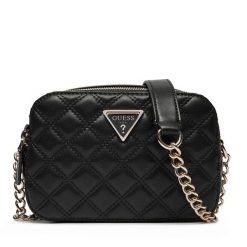 Torebka Guess. Czarne torebki do ręki damskie Guess, z aplikacjami, wizytowe, bez dodatków. Za 319.99 zł.