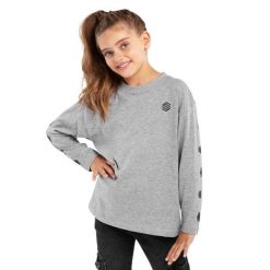 Koszulka sportowa lifestyle dziewczęca Yoho-G bawełna krótki rękaw. Szare bluzki dla dziewczynek SIROKO, bez wzorów, z bawełny, bez ramiączek. W wyprzedaży za 54.00 zł.