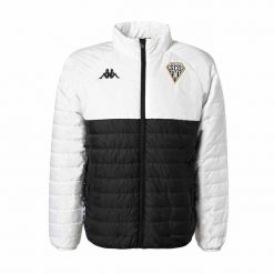 Kurtka puchowa Angers SCO Arseco 6 2022/23. Białe kurtki męskie Kappa, bez wzorów, z puchu, do piłki nożnej. Za 403.00 zł.