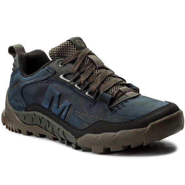 Trekkingi Merrell. Niebieskie półbuty na co dzień męskie Merrell, trekkingowe. Za 399.99 zł.