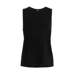 Damski tank top Kari Traa Ava. Czarne koszulki sportowe damskie Kari Traa, bez wzorów, sportowe, bez kołnierzyka. Za 254.50 zł.