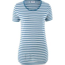 Shirt lniany bonprix niebieski dżins - biały w paski. Bluzki damskie bonprix. Za 19.99 zł.