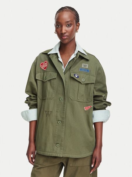 Weekend Max Mara Kurtka koszulowa Razza 2625086011 Khaki Regular Fit. Brązowe kurtki damskie Weekend Max Mara, bez wzorów, z bawełny, bez kaptura. Za 1,489.00 zł.