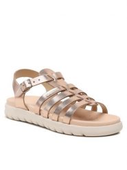 Geox Sandały J Sandal Soleima Gir J35GSB000CFC7018 D Złoty. Żółte sandały dziewczęce Geox, ze skóry, bez zapięcia. Za 179.99 zł.