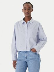 JOOP! Jeans Koszula Basima 10019224 30101901 Niebieski Oversize. Niebieskie bluzki damskie JOOP! Jeans, m, bez wzorów, z bawełny, bez kołnierzyka, bez ramiączek. Za 679.99 zł.