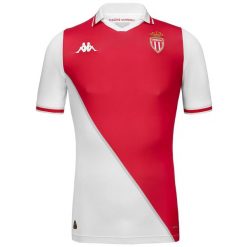 Koszulka domowa AS Monaco Kombat Pro 2024/25. Białe koszulki sportowe męskie Kappa, s, bez wzorów, z materiału, bez kołnierzyka, bez ramiączek, do piłki nożnej. Za 537.50 zł.