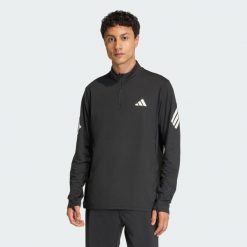 Bluza adi365 Iconic 1/2 Zip. Czarne bluzy sportowe męskie Adidas, bez wzorów, bez kaptura, na fitness i siłownię, climacool (adidas). Za 219.00 zł.