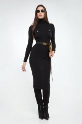 Sukienka z jedwabiem ELISABETTA FRANCHI. Sukienki damskie Elisabetta Franchi, bez wzorów, bez kołnierzyka, bez ramiączek. Za 3,209.00 zł.