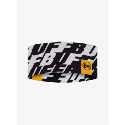 Opaska na głowę Buff Coolnet UV Wide Headband - logo multi. Białe czapki i kapelusze damskie Buff, bez wzorów, ze skóry, sportowe. Za 63.00 zł.