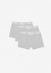 Bokserki sportowe męskie Prosto 3-pack. Szare bokserki męskie Prosto., m, bez wzorów, z bawełny. Za 119.99 zł.