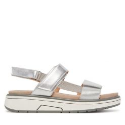 Sandały Ara. Szare sandały damskie Ara, bez wzorów, bez obcasa, na koturnie, bez zapięcia. Za 279.99 zł.