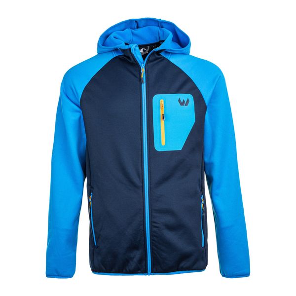 Bluza trekkingowa męska Whistler Salen Power Stretch. Niebieskie bluzy męskie Whistler, m, bez wzorów, bez kaptura. Za 329.99 zł.