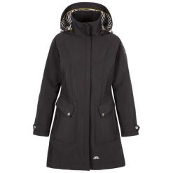 Trespass Rainy Day - Kobieta Jkt Black. Czarne kurtki damskie Trespass, bez wzorów, z tkaniny, bez kaptura, trekkingowe. Za 443.99 zł.