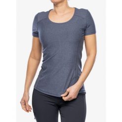 Koszulka szybkoschnąca damska Royal Robbins Amp Lite SS. Niebieskie koszulki sportowe damskie ROYAL ROBBINS, bez wzorów, bez kołnierzyka, bez ramiączek. Za 181.99 zł.