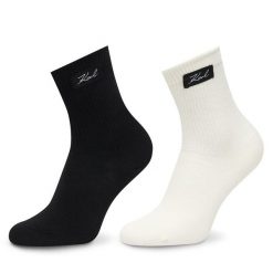 Skarpety długie KARL LAGERFELD. Czarne skarpety damskie KARL LAGERFELD, bez wzorów. Za 169.99 zł.