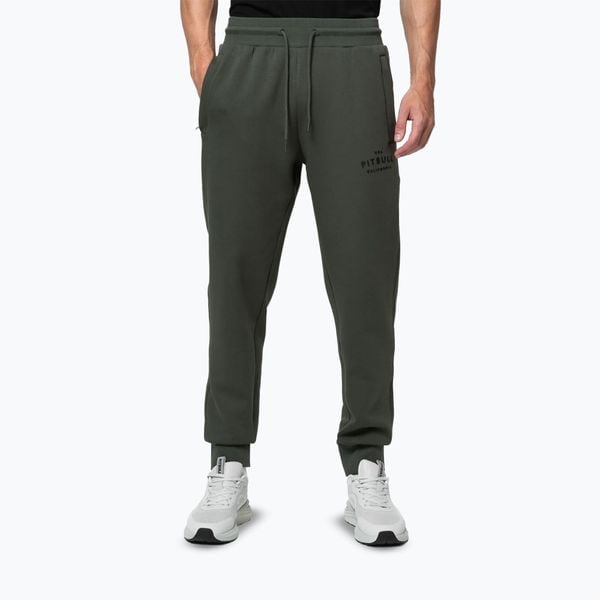 Spodnie męskie Pitbull Sampson Track Pants. Zielone spodnie materiałowe męskie PITBULL, m, bez wzorów, z bawełny. Za 209.99 zł.
