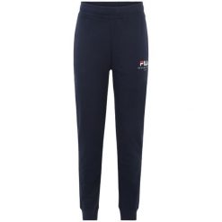 Spodnie męskie Fila Bovrup. Niebieskie spodnie sportowe męskie Fila, m, bez wzorów, z bawełny. Za 255.94 zł.
