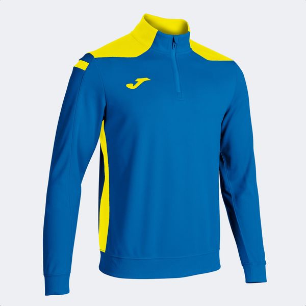 Bluza do piłki nożnej męska Joma Championship VI. Niebieskie bluzy sportowe męskie Joma, m, bez wzorów, bez kaptura, do piłki ręcznej. W wyprzedaży za 111.95 zł.