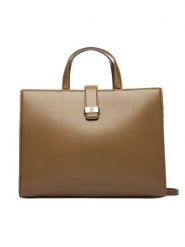 Tommy Hilfiger Torebka Th Heritage Satchel AW0AW18287 Brązowy. Brązowe torebki do ręki damskie Tommy Hilfiger, bez wzorów, ze skóry, bez dodatków. Za 749.99 zł.