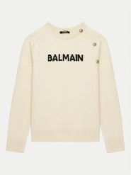Balmain Sweter BV9B00-Z2409 Écru Regular Fit. Swetry dla dziewczynek Balmain, bez wzorów, z syntetyku, bez kołnierzyka, bez ramiączek, bez kaptura. Za 1,749.00 zł.
