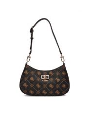 Guess Torebka Emelie Logo HWGP99 28180 Brązowy. Brązowe torebki do ręki damskie Guess, z aplikacjami, ze skóry, bez dodatków. Za 609.99 zł.