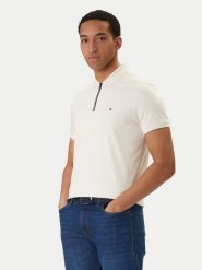 Tommy Hilfiger Polo MW0MW41613 Écru Regular Fit. Koszulki polo męskie Tommy Hilfiger, m, bez wzorów, z bawełny, bez ramiączek. Za 449.99 zł.
