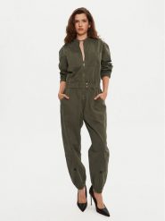 One Teaspoon Kombinezon 26637 Khaki Relaxed Fit. Brązowe sukienki damskie One Teaspoon, xs, bez wzorów, z bawełny, bez kołnierzyka, bez ramiączek. Za 659.99 zł.