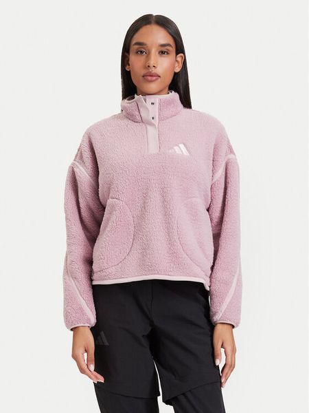 Adidas Polar Terrex Multi High Pile Fleece Pullover KS2335 Różowy Regular Fit. Czerwone bluzy sportowe damskie Adidas, m, bez wzorów, z polaru, bez kaptura. Za 329.99 zł.