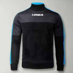 Kurtka Damasco do biegania i treningu czarno-błękitna fluorescencyjna. Czarne kurtki sportowe męskie Legea, m, bez wzorów, z bawełny, do biegania. W wyprzedaży za 84.00 zł.