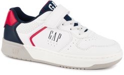 Dziecięce buty sneakersy sportowe dla chłopca ekoskóra na rzep GAP CHICAGO. Białe trampki i tenisówki chłopięce MEGAPLUS, bez wzorów, z gumy, eleganckie, bez zapięcia. Za 165.00 zł.