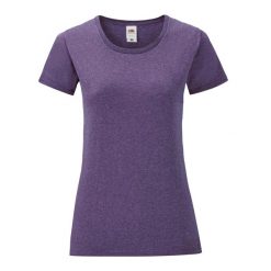 Koszulka Damska Iconic 150. Fioletowe koszulki sportowe damskie Fruit of the Loom, xs, bez wzorów, bez kołnierzyka, bez ramiączek, trekkingowe. Za 28.99 zł.